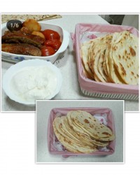 خوراک کدو سبز و قارچ