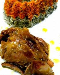 سبزی پلو با ماهیچه