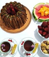 کیک شیر داغ