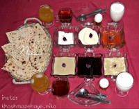 میزصبحانه آماده شده توسط دخترم مبینا