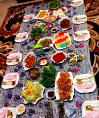 سفره شام من واسه عزیزای دلم