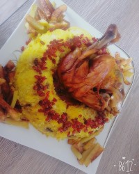 ته چین با مرغ