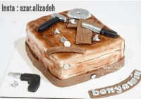 کیک با تم ابزار چوب