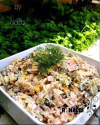 سالاد ماکارونی با ژامبون