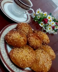 شیرینی کنجدی بدون فر