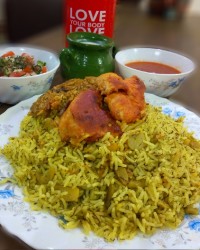 باقلی پلو با مرغ