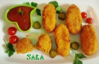 کروکت سیب زمینی با سوسیس