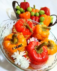 دلمه فلفل دلمه ای سبز