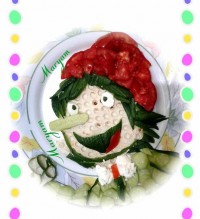 تزیین نون و پنیر و گوجه و خیار