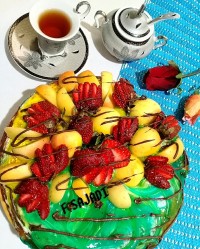 کرم کیک میوه ای