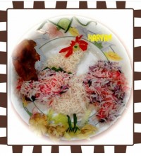 تزیین مرغ و برنج