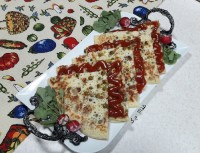 پنکیک نخود،گوشت و پنیر ریکوتا