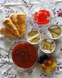 سالاد الویه قیفی + سوپ