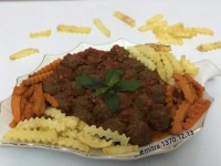 خوراک گوشت قلقلی با هویج و سیب زمینی