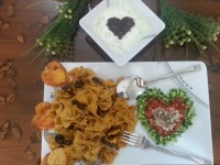 فارفاله با قارچ و اسفناج