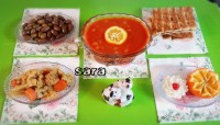 خوراک لوبیا چیتی با قارچ