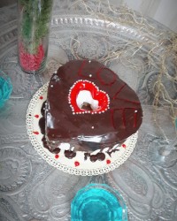 کیک شیفون با گاناش شکلاتی