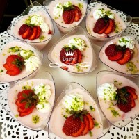 پودینگ توت فرنگی