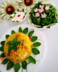 هویج پلو با گوشت