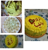 کیک باروکش خامه