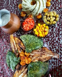 سبزی پلوباکوکوسبزی وماهی