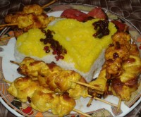 زرشک پلو با مرغ حلزونی