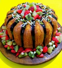 کیک هل و گلاب وزعفرون