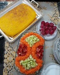 ته چین مرغ و سالاد.ژله