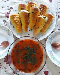 سالاد الویه قیفی +سوپ