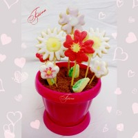 شوگر کوکی با روکش آیسینگ (گلدان پان اسپانیا)