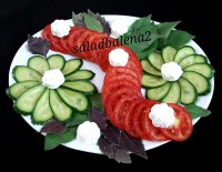 تزیین گوجه خیار پنیر