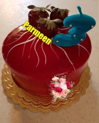 روکش کردن کیک با ژله بستنی