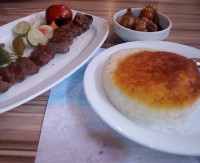 فیله کباب گوسفندی با برنج قالبی