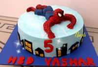 کیک خامه ای تم مرد عنکبوتی