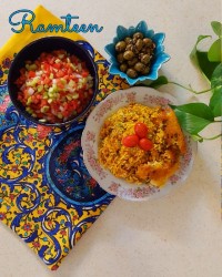 لوبیا پلو گیاهی