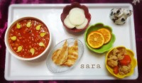 خوراک لوبیا چیتی با قارچ
