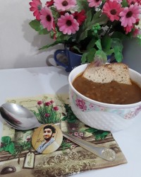 سوپ گوشت و عدس