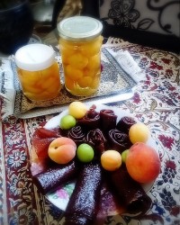 لواشک الوچه و زردالو و هلو