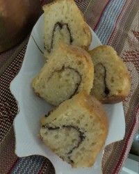 کیک پنبه ای دورنگ