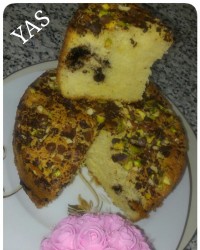 کیک با مغز شکلاتی