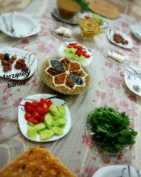 سفره افطار ساده