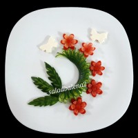 تزیین گوجه خیار پنیر