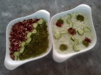 تزئین خیارو ماست