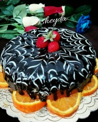 کیک پرتقالی با رویه گاناش