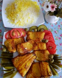 ناهار امروزمون?پلو ماهی??