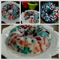 مراحل ژله ی خرده شیشه