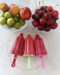 بستنی یخی آلبالویی پاپ کورن