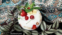 ترایفل میوه های تابستانی با پودینگ وانیلی