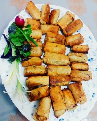 اسپرینگ رول مرغ و سبزیجات