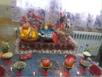 شب یلدا مدرسه مان که مامانم درستش کرد